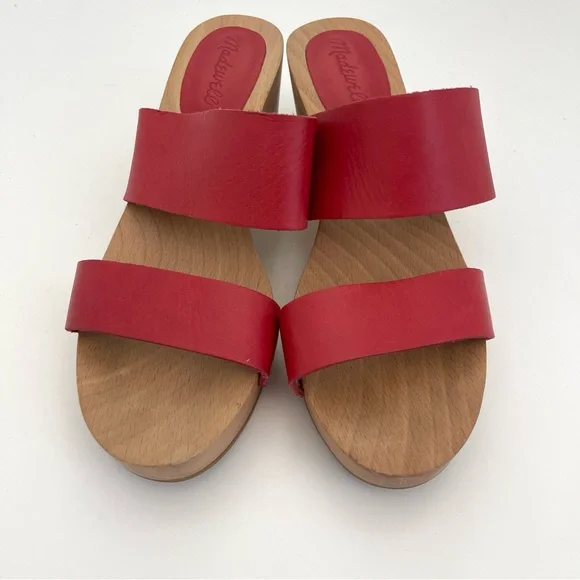 Red Leather Women's Sandals - Picture 5 of 13